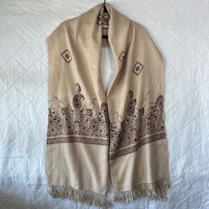 Large Scarf With‎ sequins vintage boHo Lots Of Sparkle